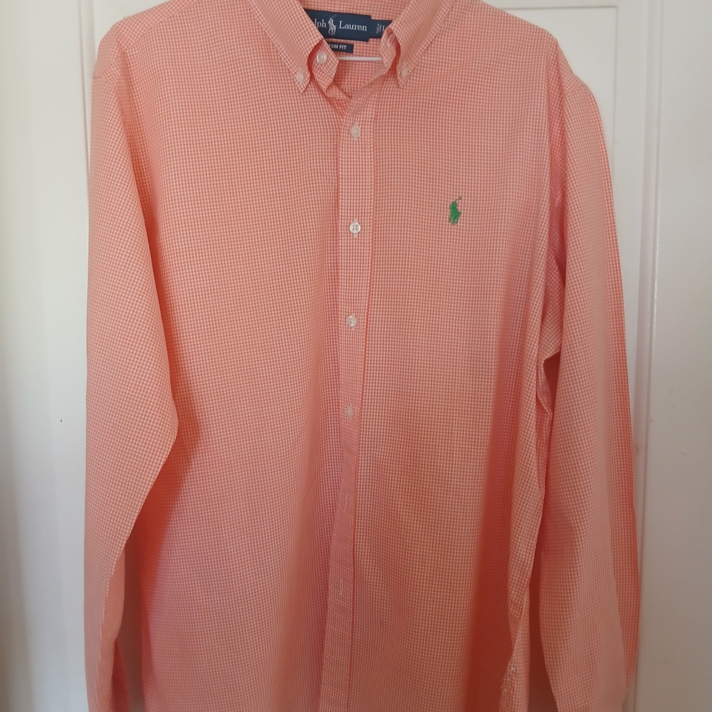 Polo Ralph Lauren Men's Orange Gingham Shirt
